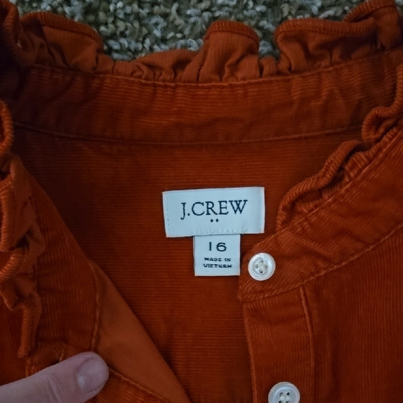 Burnt Orange Colored, Button-Up Dress with Belt - Picture 2 of 3